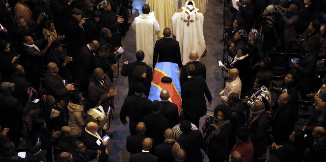 Les funérailles de l’opposant congolais Etienne Tshisekedi à la basilique Koekelberg, à Bruxelles, le 9 février 2017.
