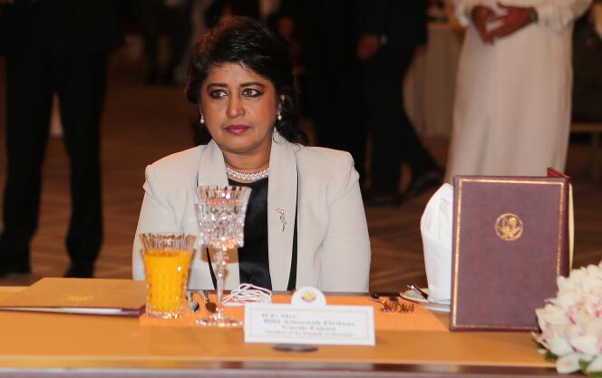La présidente mauricienne, Ameenah Gurib-Fakim, au forum de Doha le 21 mai 2016.