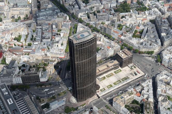 Vue aérienne du quartier Montparnasse, à Paris, en juillet 2017.