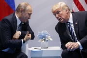 US President Donald Trump meets Russian President Vladimir Putin at the G20 summit in Hamburg, Germany, July 7, 2017.