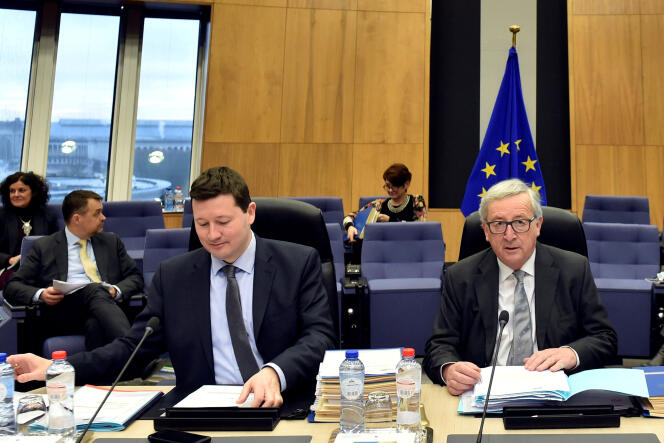 Martin Selmayr, secrétaire général à la Commission européenne, et Jean-Claude Juncker, président de la Commssion européenne.