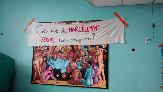 La fresque du réfectoire des internes de l’hôpital Purpan à Toulouse a été décrochée le 9 mars