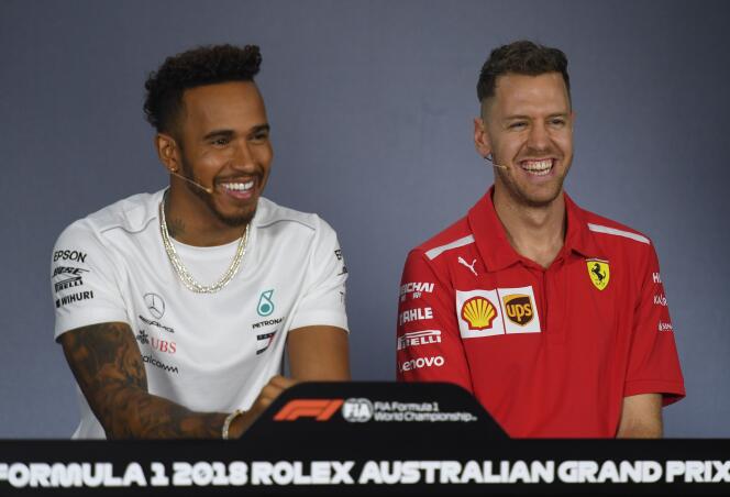 Lewis Hamilton  et Sebastian Vettel (avec sa nouvelle coupe) visent un 5e titre de champion du monde.
