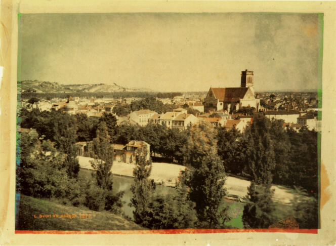 Vue de la ville d’Agen, en 1877, photo de Louis Ducos du Hauron.