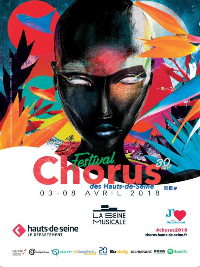 Affiche du festival Chorus des Hauts-de-Seine.