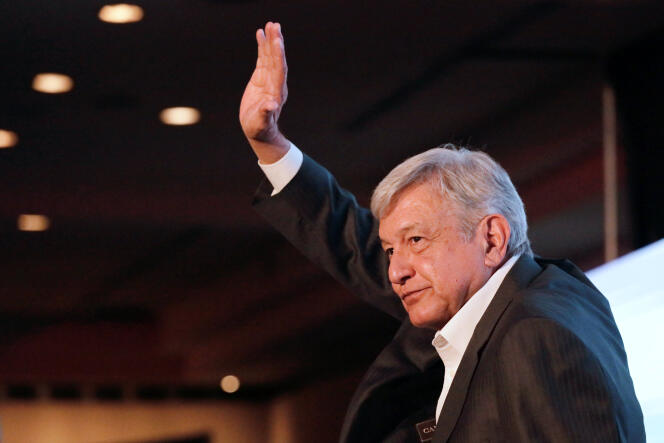 Andrés Manuel Lopez Obrador, à  la tête du Mouvement de régénération nationale (Morena).