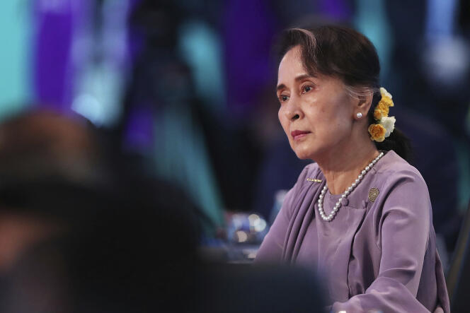 Aung San Suu Kyi lors d’un sommet en Australie, le 18 mars à Sydney.