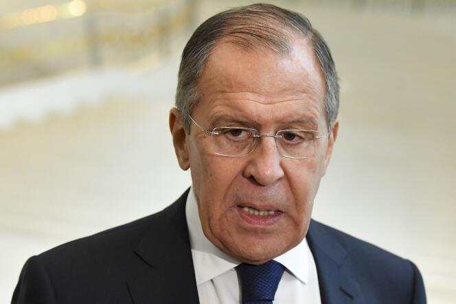 Le ministre russe des affaires étrangères, Sergueï Lavrov, le 27 mars à Tachkent.