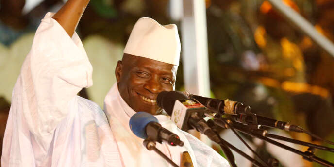 Lâ€™ancien dictateur gambien Yahya Jammeh, Ã  Banjul, en novembre 2016.
