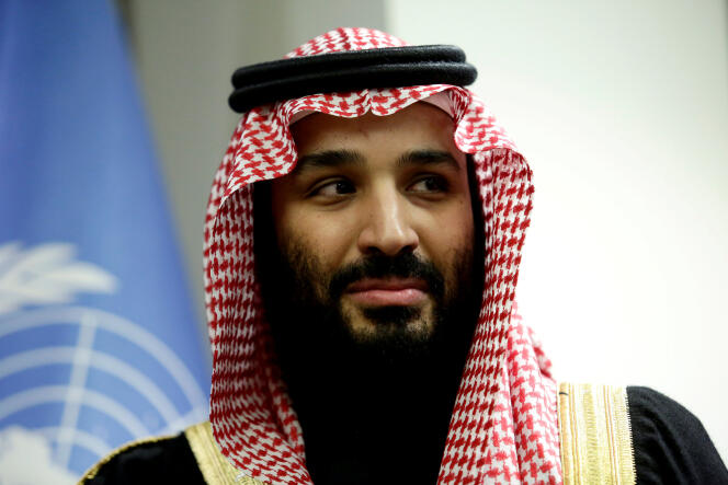 Le prince héritier saoudien Mohammed Ben Salmane lors d’une visite au siège de l’ONU, à New York, le 27 mars.