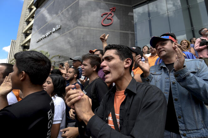 Manifestation de l’opposition, à Caracas, le 12 mars.