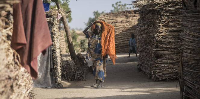 Fadimata Djibril, 60 ans, dans le camp de déplacés de Zamaï, au Cameroun, le 25 janvier 2018.