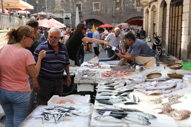 Le marché aux poissons de Catane.