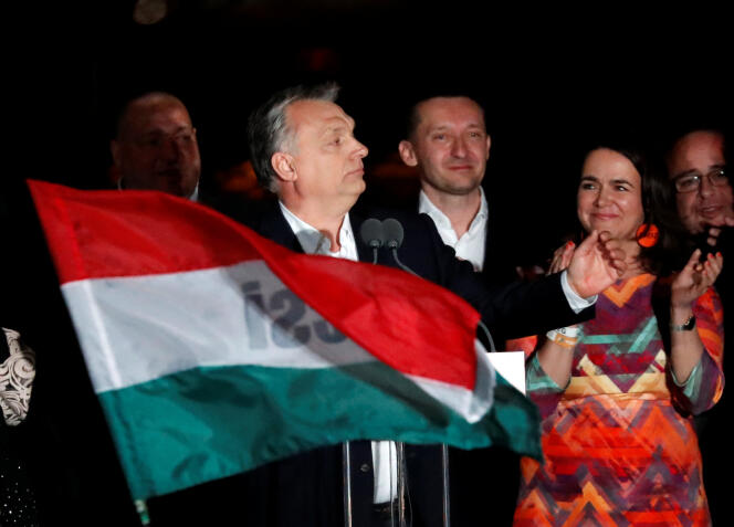 Viktor Orban, le premier ministre hongrois, à Budapest le 8 avril 2018, après sa victoire aux législatives.