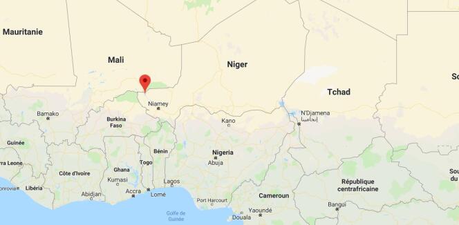 Carte de localisation de la ville d’Ayorou au Niger.