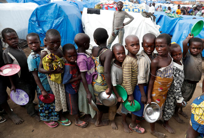 Camp de déplacés à Bunia, dans la province de l’Ituri, dans l’est de la République démocratique du Congo, le 12 avril 2018.