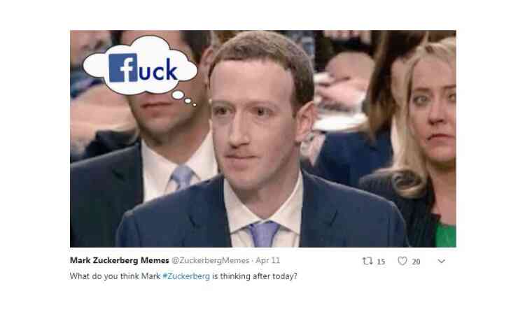 « A votre avis, à quoi pense Zuckerberg après cette journée ? »