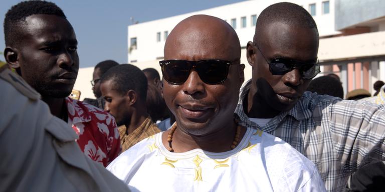 SEYLLOU / AFP L’ancien député socialiste Barthélémy Dias, à Dakar, en décembre 2016.