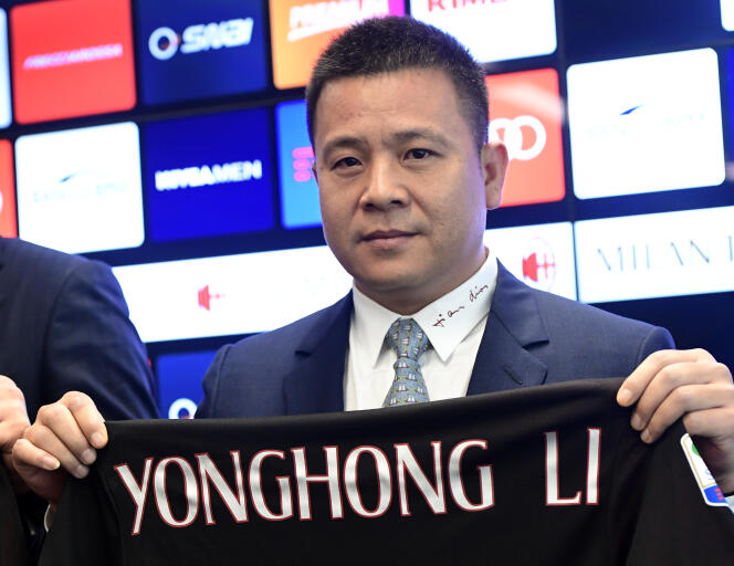 Li Yonghong, propriétaire du Milan AC, en avril 2017 à Milan.