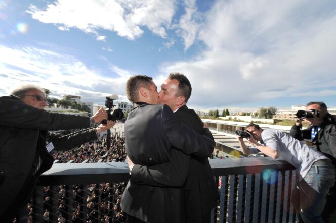 Vincent Autin et Bruno Boileau ont été les premiers homosexuels à s’être mariés en France, le 29 mai 2013.