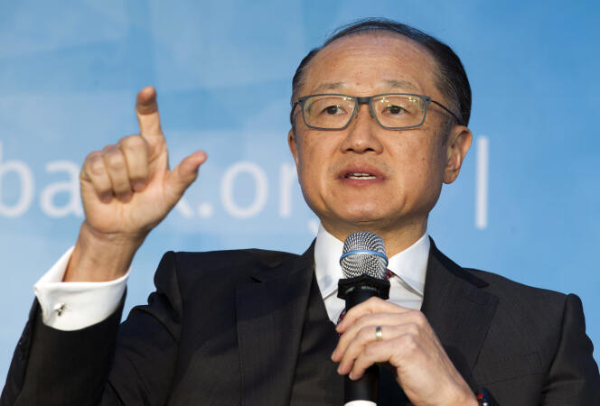 Le président de la Banque mondiale Jim Yong-kim, lors des réunions de printemps de la BM et du Fonds monétaire international à Washington.