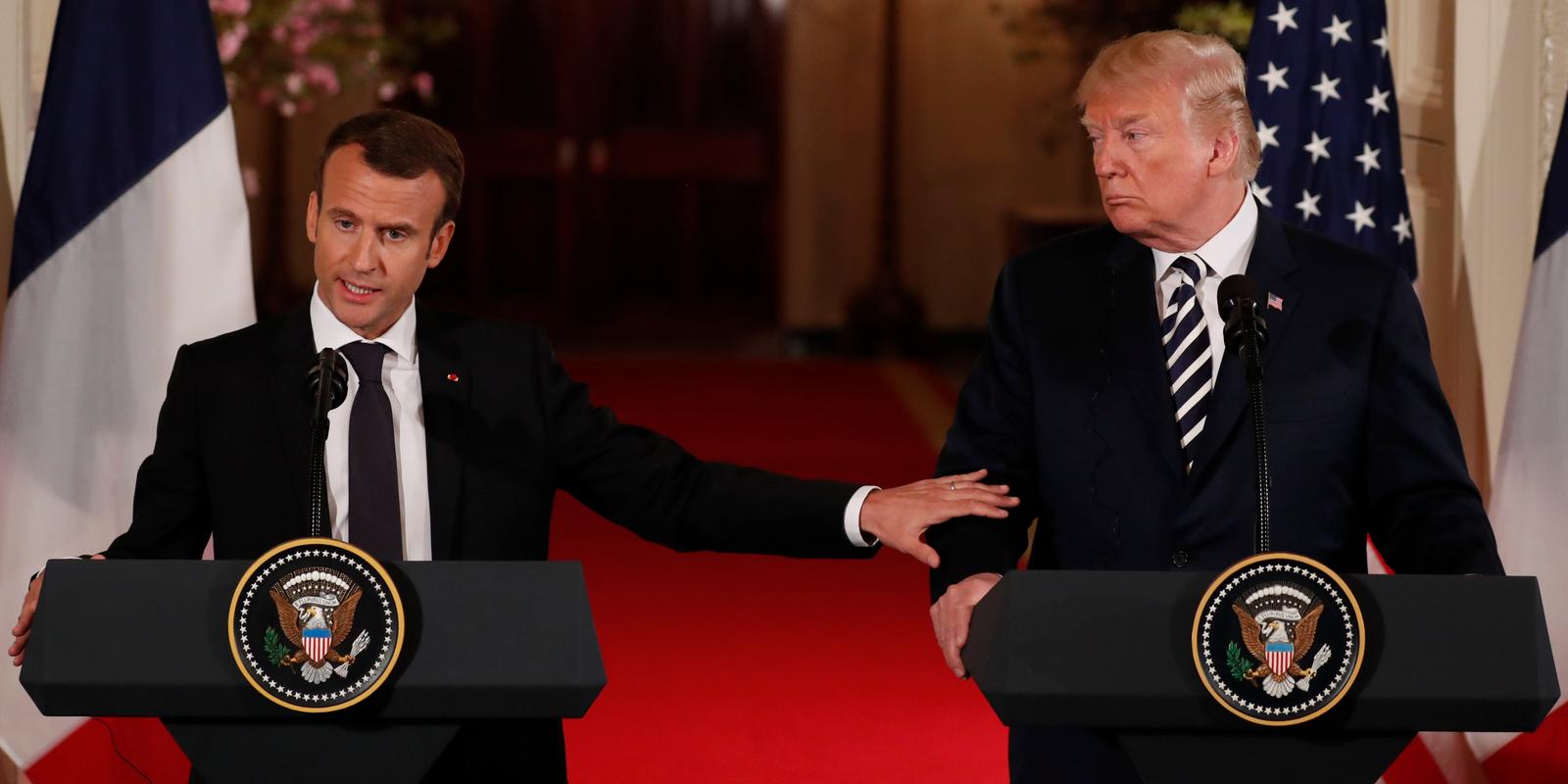 Iran Syrie Climat Retrouvez Les Temps Forts De La Conference De Presse D Emmanuel Macron Et Donald Trump