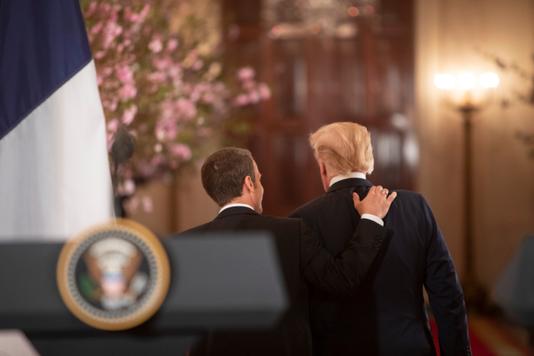 --- / ---/ZUMA Wire/dpa Emmanuel Macron and Donald Trump, April 24 at the White House in Washington