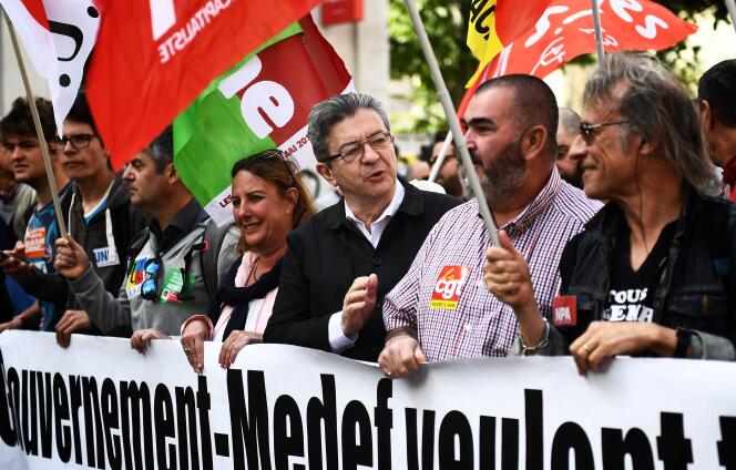 Jean-Luc Mélenchon lors de la manifestation du 1er mai à Marseille.