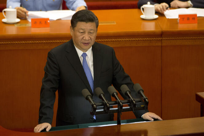 Le président de la République populaire de Chine, Xi Jinping, à l’occasion des célébrations du bicentenaire de la naissance de Karl Marx. A Pekin, le 4 mai.
