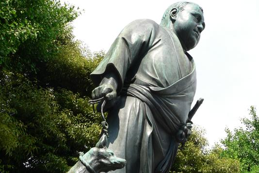 Jonas Bengtsson / (CC BY 2.0) La statue de Takamori Saigo au parc d’Ueno, à Tokyo, en mai 2007.
