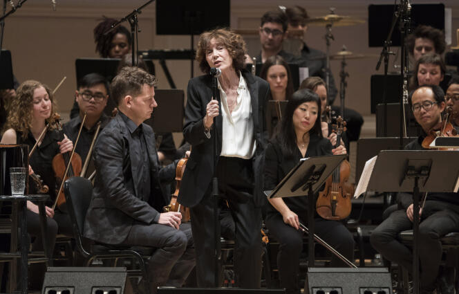 Jane Birkin on stage at Carnegie Hall in New York City on February 1, 2018.