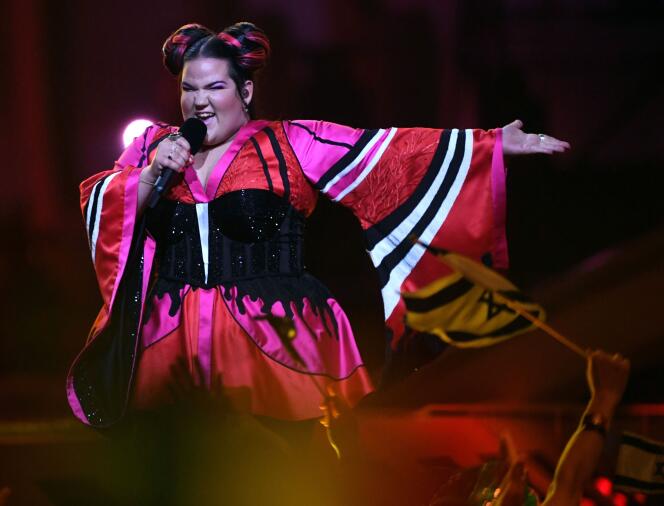 La chanteuse israélienne Netta Barzilai lors de la 63e édition de l’Eurovision, à Lisbonne, au Portugal, le 12 mai.