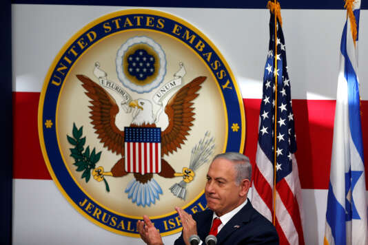 Le premier ministre israélien, Benyamin Nétanyahou, lors de l’inauguration de l’ambassade des Etats-Unis à Jérusalem.