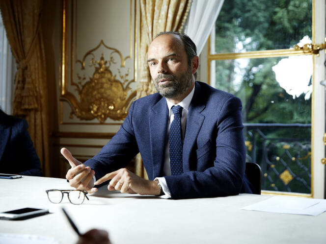 Edouard Philippe, premier ministre, dans son bureau de l'hôtel de Matignon, le 14 mai.