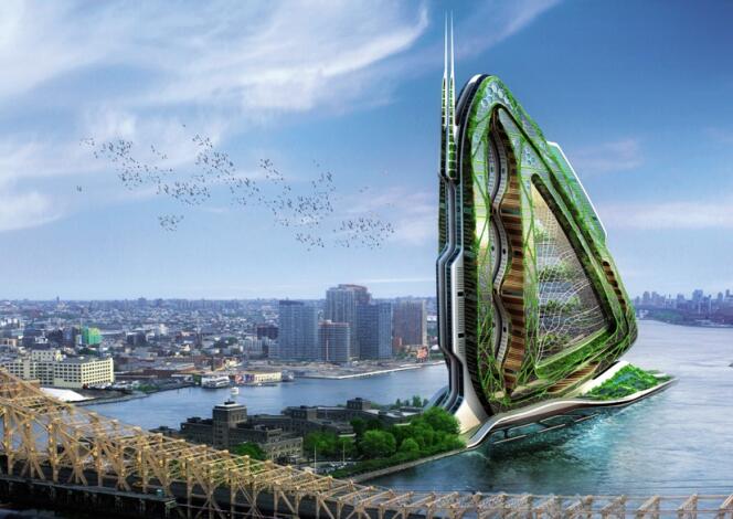 Le projet pour New York de fermes verticales Dragonfly est inspiré d’une aile de libellule.