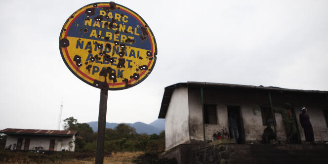 A l’entrée du parc national des Virunga, dans l’est de la RDC, en 2010.