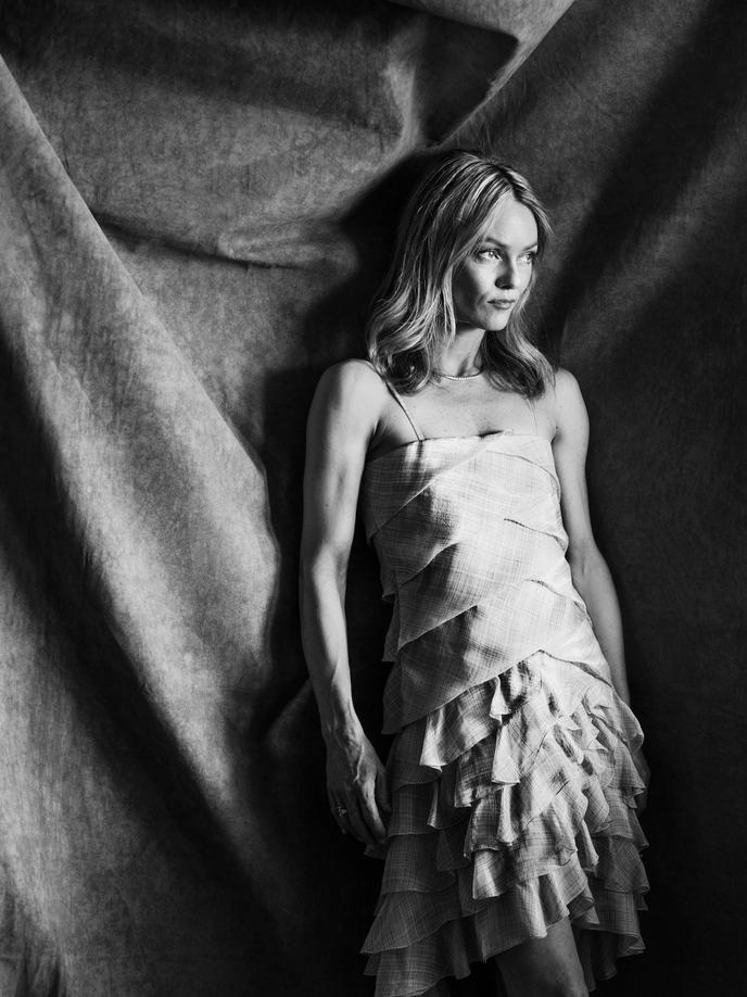 Vanessa Paradis dans la suite Chanel à l’hôtel Majestic, à Cannes, le 17 mai 2018.