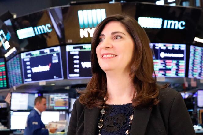 Stacey Cunningham au NYSE, le 22 mai 2018.