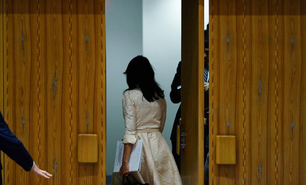 Atilgan Ozdil / Anadolu Agency Le 15 mai, Nikki Haley a ostensiblement quitté la réunion de l’ONU au moment de l’intervention du représentant de la Palestine.