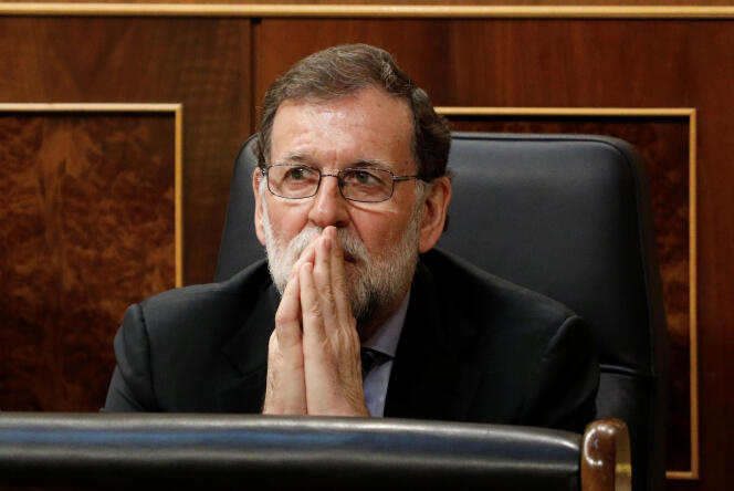 Le premier ministre espagnol, Mariano Rajoy, au Parlement, à Madrid, le 23 mai.