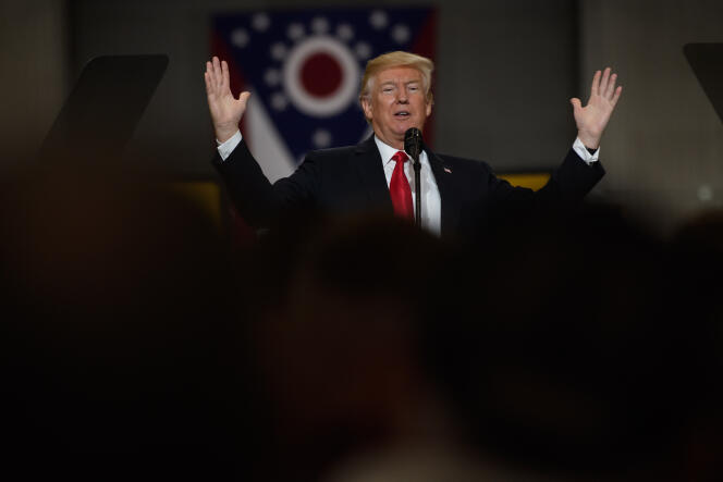 Le président des Etats-Unis Donald Trump, à Richfield dans l’Ohio, le 29 mars.