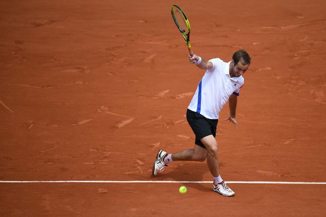Richard Gasquet, 31 de maio de 2018, durante partida contra o tunisiano Malek Jaziri, em Roland-Garros, em Paris.