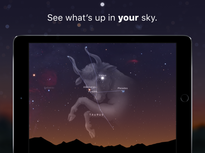 Sky Guide RA permet de placer les astres sur une image filmée en direct par le smartphone.