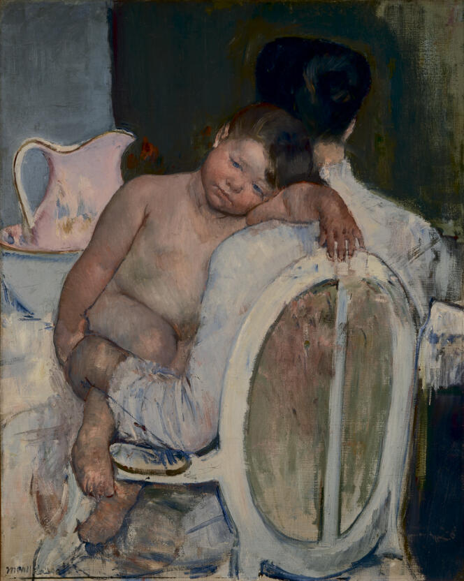 « Femme assise avec un enfant dans les bras » (1889-1890), de Mary Cassatt, huile sur toile, 81 x 65,5 cm.