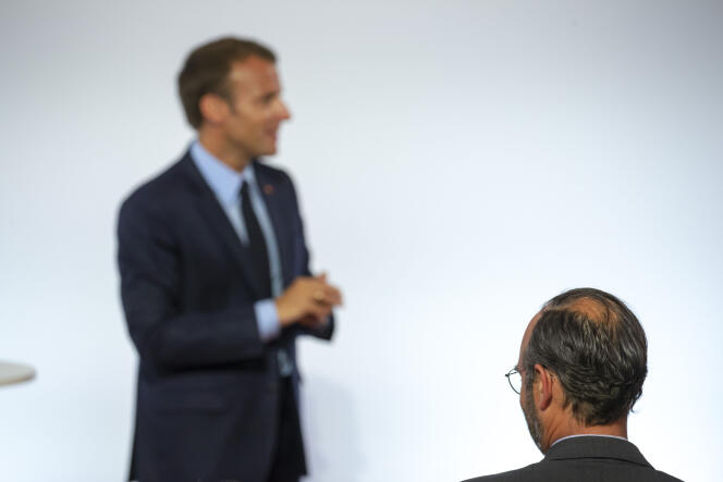 Emmanuel Macron, président de la République, et Edouard Phillippe, premier ministre, à l'Elysée, le 22 mai.