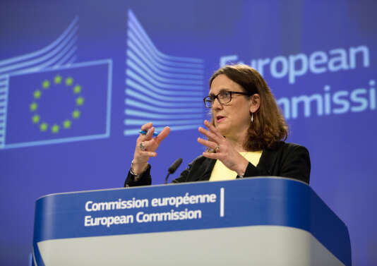 La commissaire au commerce europÃ©enne, Cecilia MalmstrÃ¶m, Ã  Bruxelles, vendredi 1erÂ juin.