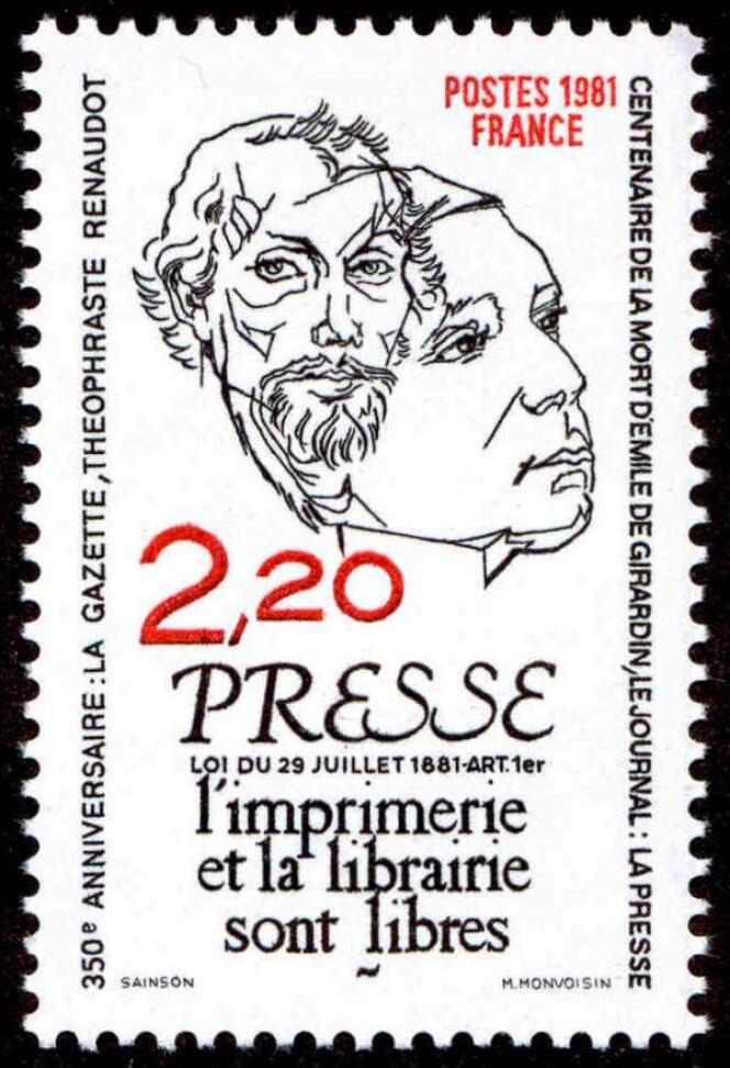 La remarquable loi du 29 juillet 1881 sur la liberté de la presse, réprime déjà la diffusion de « fausses nouvelles » (timbre-poste paru en 1981).