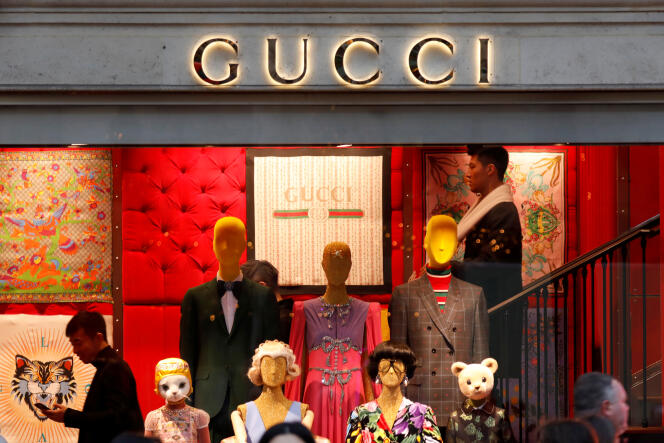 Une boutique Gucci à Paris, en décembre 2017.