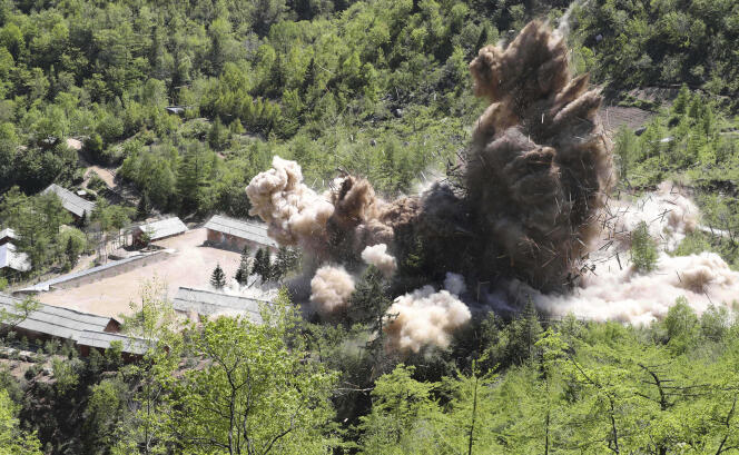 Démantèlement du site nucléaire nord-coréen de Punggye-ri, le 24 mai.