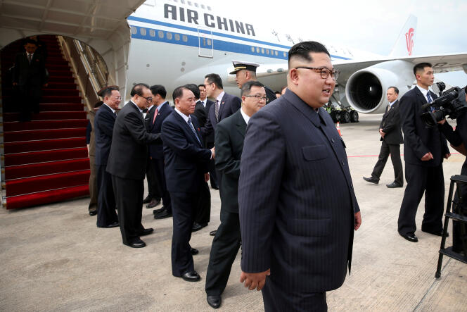 Le dirigeant nord-coréen, Kim Jong-un, arrrive à Singapour dimanche 10 juin.